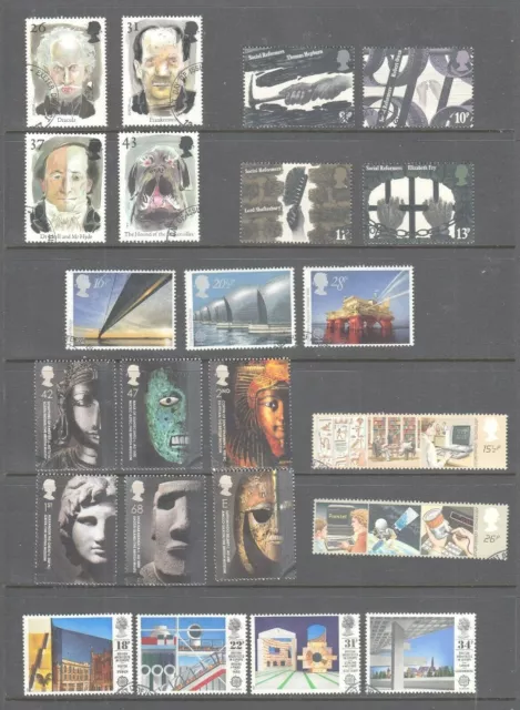 Set commemorativi GB finemente usati 1971 - 1989