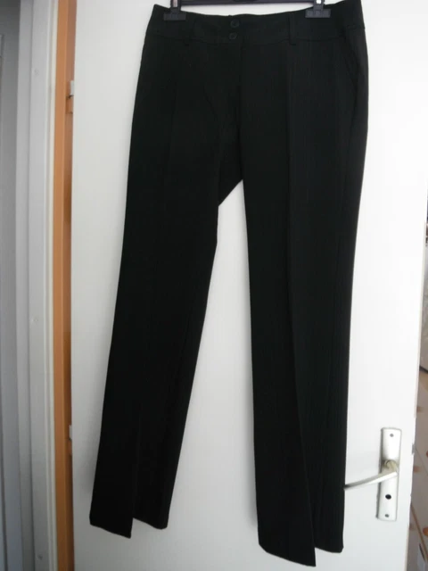 Pantalon Vintage MIM à Patte D'éléphant Beige Rayé - Taille 40