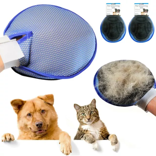 2 Pet Spazzola Capelli Rimozione Toelettatura Gatto Cane Massaggio Bagno Pelo