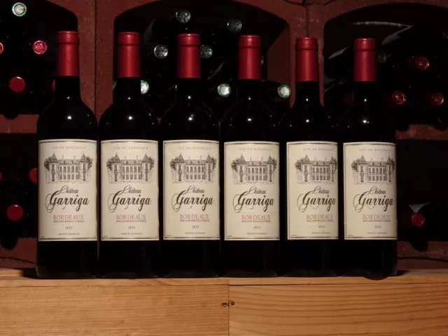 12 Flaschen 2019er Château Garriga, Rotwein Bordeaux,"Trinkreife Jetzt bis 2027"