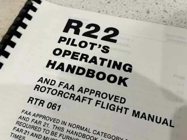Robinson R22 Helicopter Pilots Operating Handbook