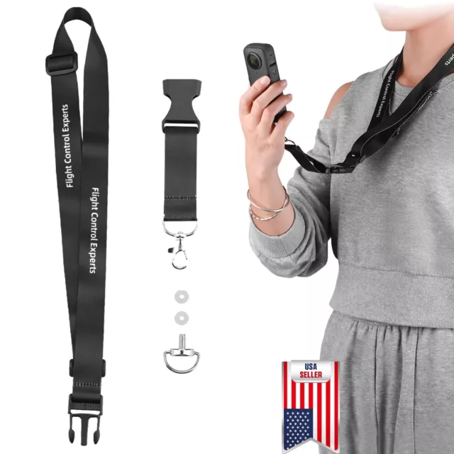 Buckle Design Adjustable Neck Lanyard Strap For Insta360 One X2 / Insta360 X3