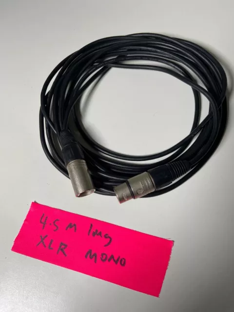 XLR Professional Mono Microphone Cable 4.5 metre long. Good condition.