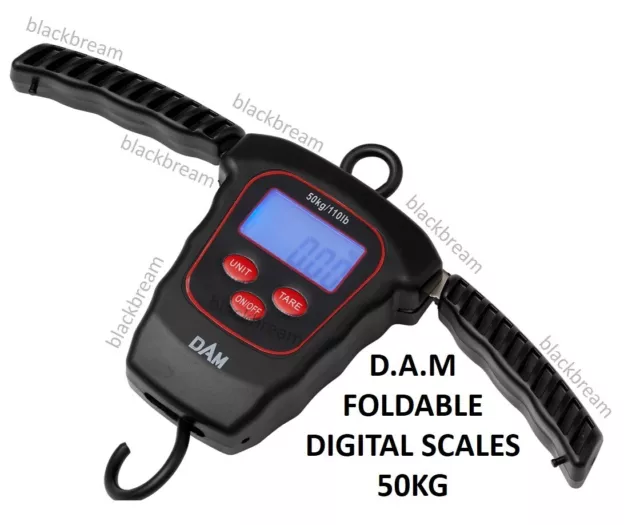 Dam Foldable Digital Fishing Scales 50Kg 110Lb Carp Barbel Pike Coarse Sea Bass