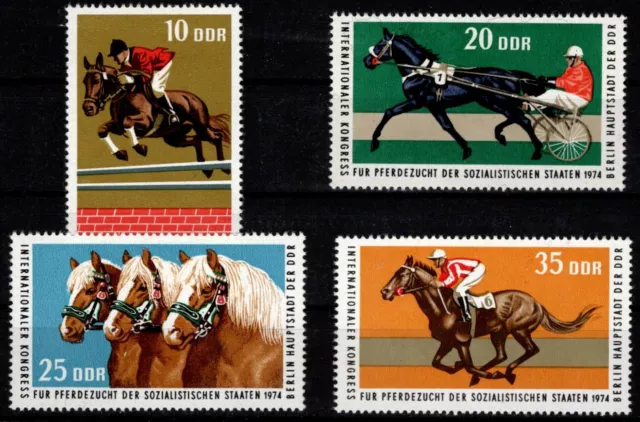 DDR 1974; kompletter Satz "Int.Kongress für Pferdezucht" 1969-1972 postfrisch