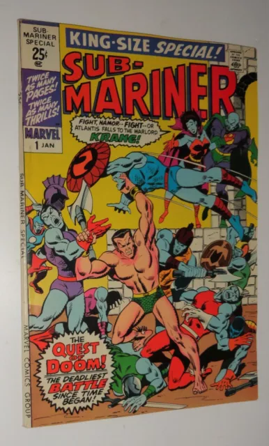 Sub-Mariner King Size Special #1 Colan Classic Vf 8.0 1971 68 Page Giant