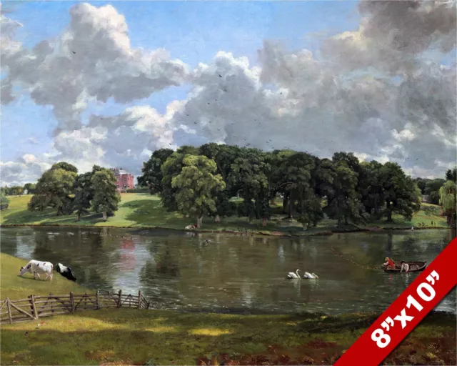 Wivenhoe Lake Pond Park Essex England Painting Art Real Canvas Giclee Print