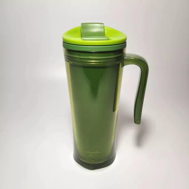 Aladdin eCycle Travel Mug Tumbler - 16 oz. Green Insulated Handle