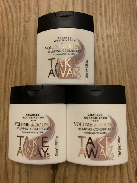 Charles Worthington Takeaways Volume & Bounce Conditioner 75 ml x 3.