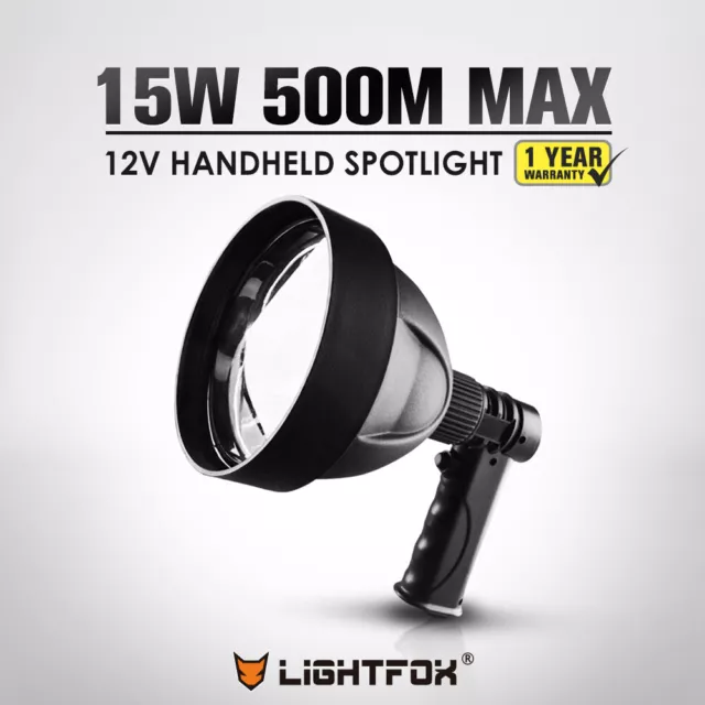 Lightfox 15W OSRAM Led Handheld Spot Light Rechargeable Spotlight Hunting