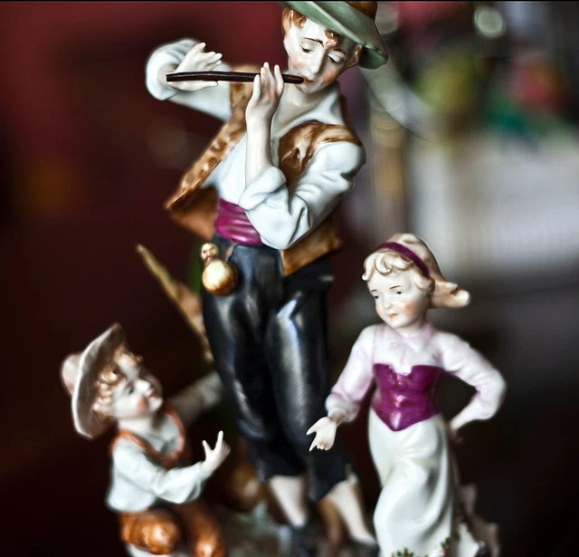 Antique Large Very Fine Kalk Porcelain Figural Group 9 ½" Tall German 1910