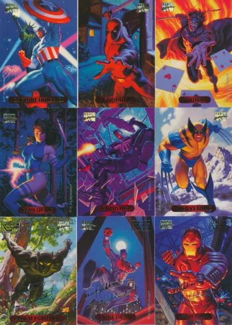 1994 Fleer MARVEL MASTERPIECES Base, Holofoil & Gold Signature Pick From List