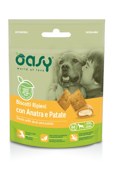 OASY Biscotti Ripieni con Anatra e Patate 70gr