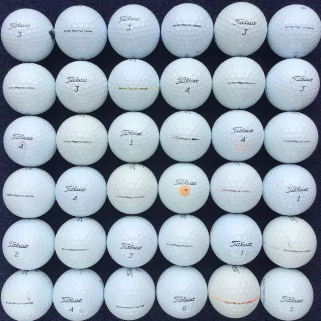 36 Titleist Pro V1 Golf Balls - All In Good Playable Condition.