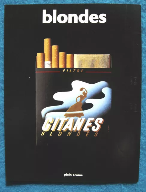 Publicité Papier - Cigarettes Gitanes de 1990