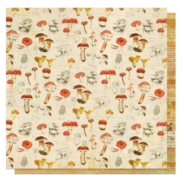 25er-Pack Meadow's Glow doppelseitiger Karton 12""x12""-Vintage Pilz GLO12-4294