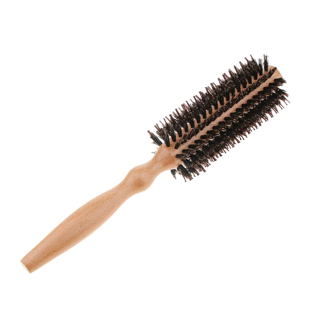 10/12/14 rangée brosse à cheveux ronde pour brushing cheveux manche en bois à