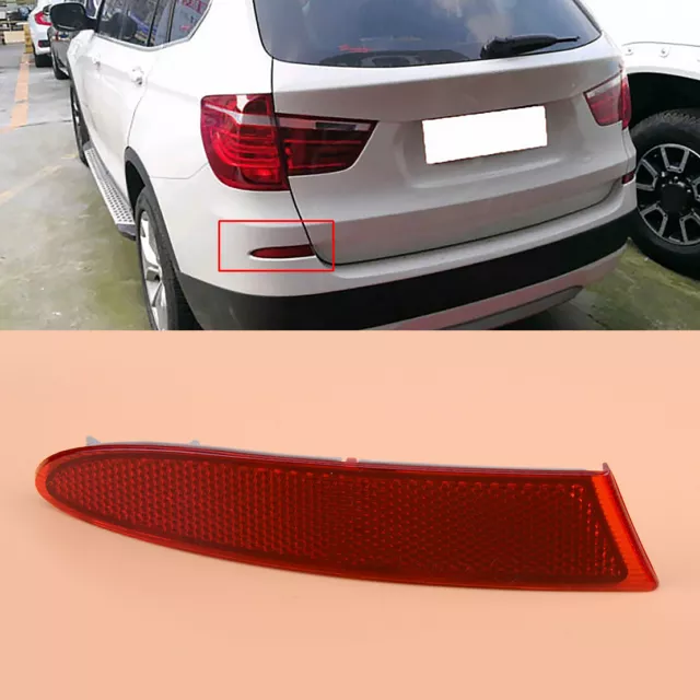 Car Red Left Rear Bumper Side Marker Reflector Light Fit For BMW X3 F25 2011-14