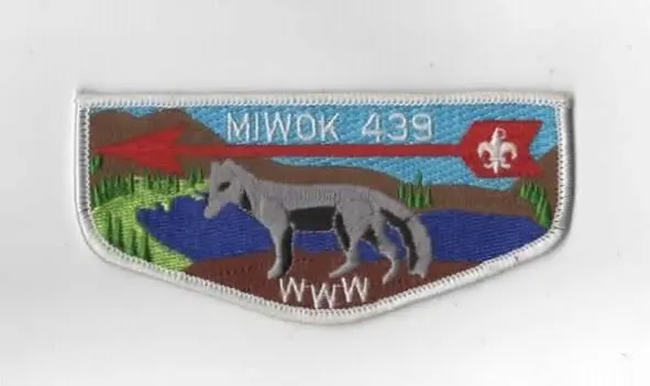 OA Miwok Lodge 439 S36a Flap WHT Bdr. Santa Clara County Council 55 San Jose, CA