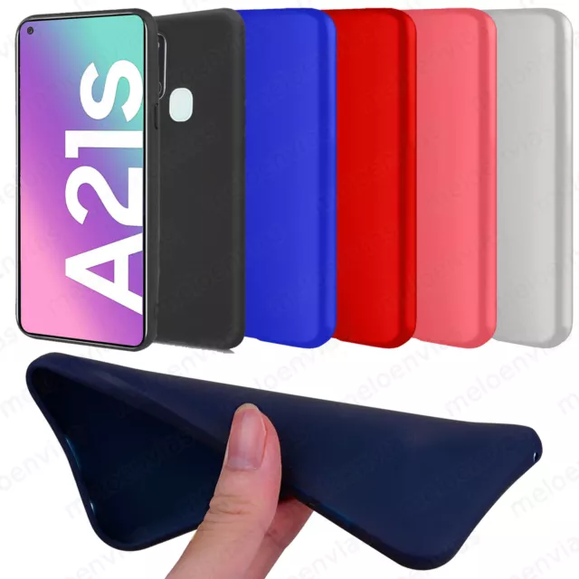 Funda para SAMSUNG GALAXY A21s Gel TPU Silicona Lisa Mate Colores Varios Elige