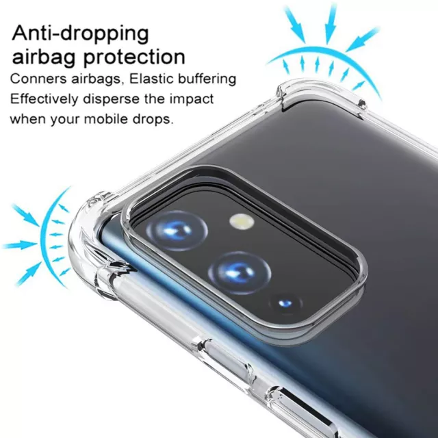 For OnePlus 9 / 9 Pro Luxury Air Cushion Bumper Shockproof TPU Clear Case Cover 2