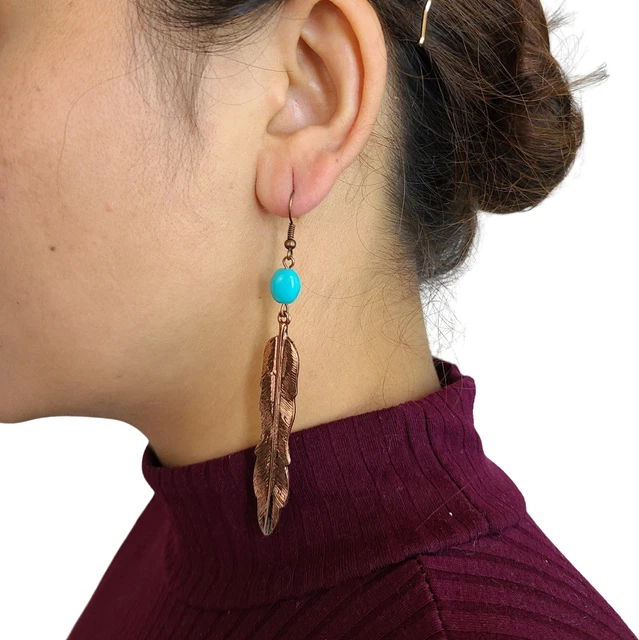 Leaf Earrings Set Western Country Jewelry Turquoise Earrings