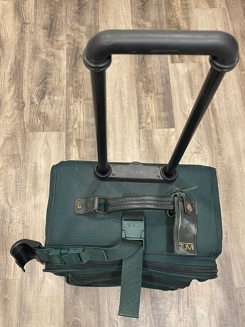 Used TUMI USA Classic Green Ballistic Nylon 22" Wheeled Upright CarryOn Suitcase 3