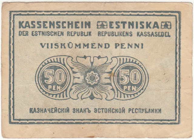 *Banknote*ESTLAND / Estonia*50 Penni*1919*P. 42 a*