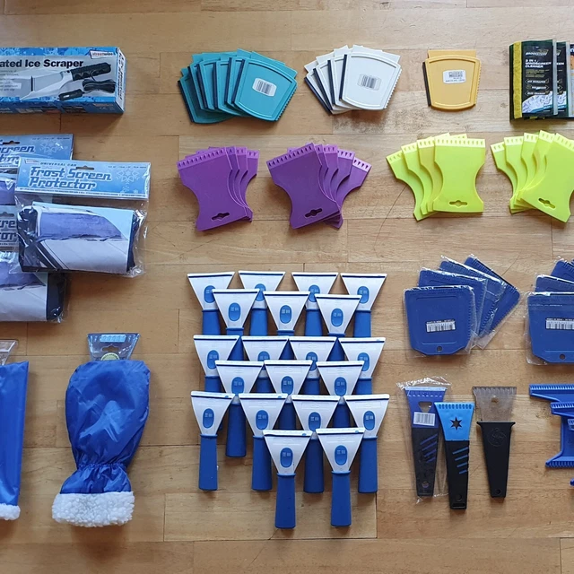 99 x Car Ice Scrapers / Gloves / Heated Scrappers Huge Job Lot (Carplan etc) NEW