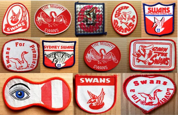 Vintage VFL/AFL Swans Sew on Patches (New Old Stock) SOLD INDIVIDUALLY ONLY!!!!