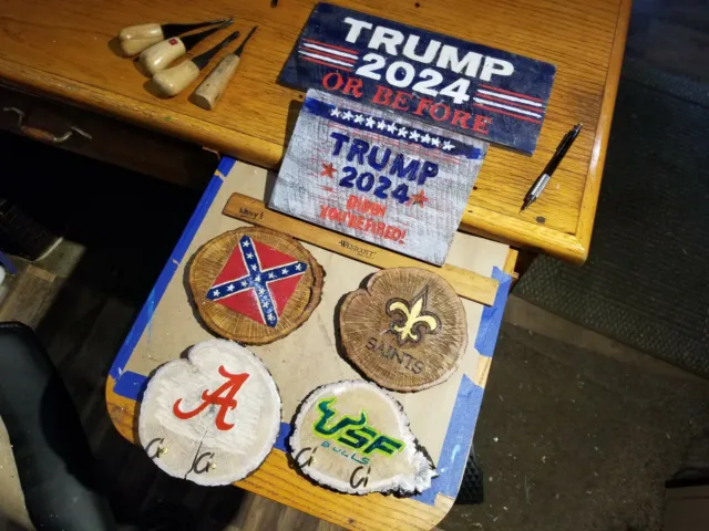 Unique hand carved wood signs/ plaques/ key hangers. No two are alike. USA made!