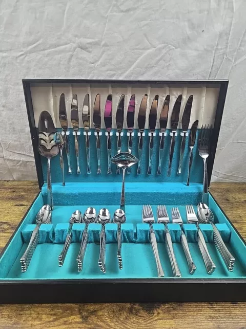 Set Of 77 Vtg COSMOS Stainless  Flatware Utensils Mid Century Modern MCM