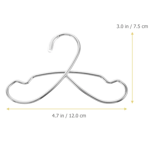 5 Metal Doll Clothes Hangers for Mini Gowns & Toys-DH