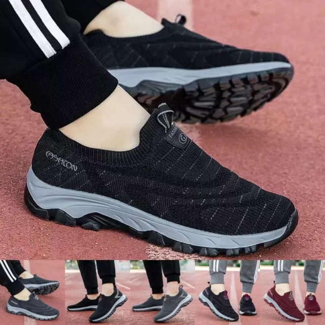Womens Athletic Shoes Sport Sneakers Unisex Non-slip Slip On Jogging Breathable