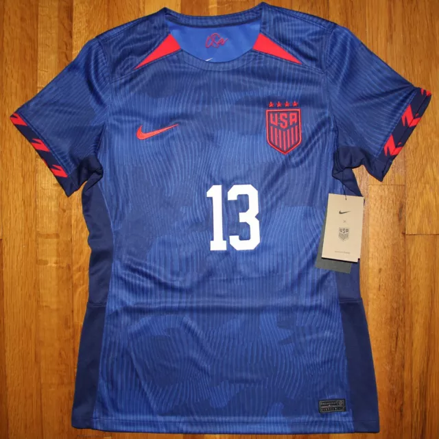 Nike USWNT 4 Star Alex Morgan Soccer Jersey Women S M L XL DR4000-406 Blue USA