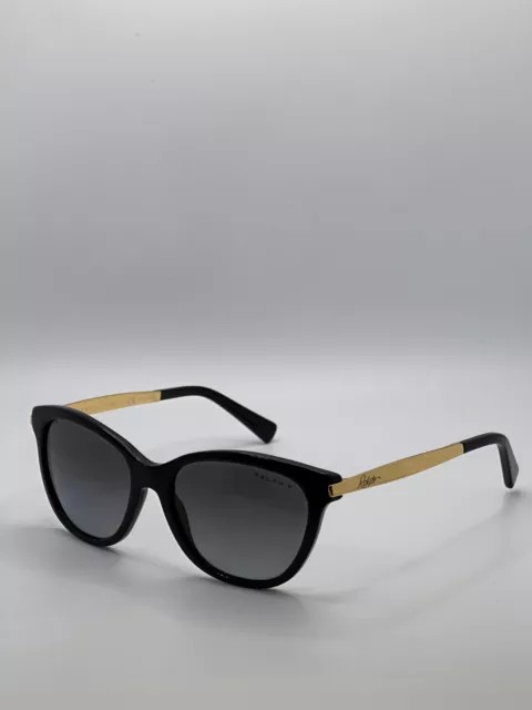 Ralph Lauren RA5201 - Polarized Cat Eye Sunglasses - Gold/Black Frame Black Lens