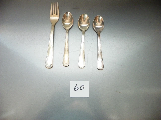 4 Pieces Hepp Kreuzband 18/10, 1 Fork,3 Teaspoons