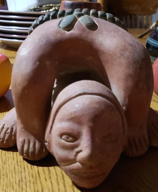 FIGURINE DE REPRODUCTION poterie en terre cuite en argile maya aztèque ...