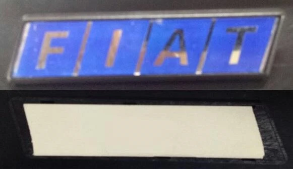 Scritta Posteriore Fiat Fondo Blu (con Perni - Foto 7