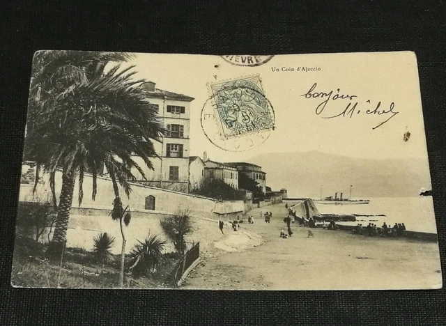 Carte Postale Ancienne – Ajaccio – Cours Napoléon – Années 1900 – Scène De Vie Corse