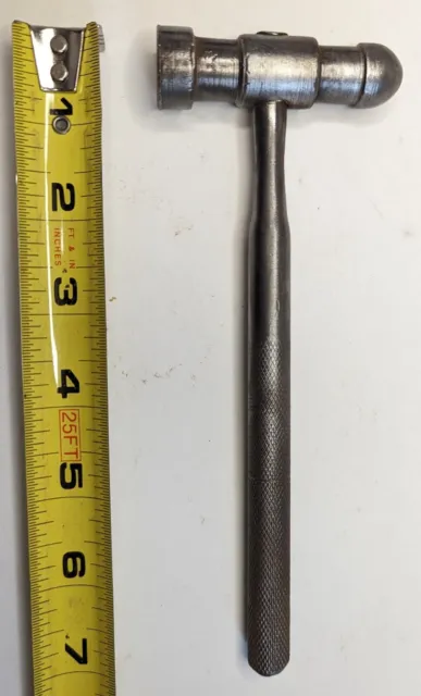Vintage Small All Metal Jewelers/Machinist Ball Peen Hammer  ~ 8 oz overall