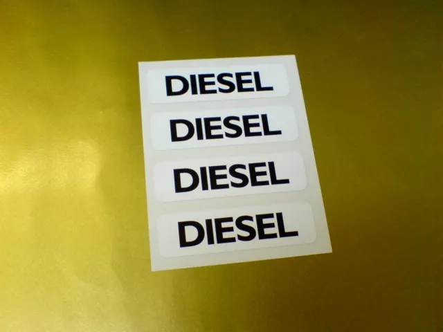 DIESEL Fuel Car Van Stickers Decals 4 off 50mm