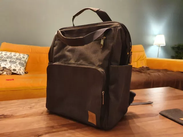 LÄSSIG Baby Wickelrucksack / Wickeltasche inkl. Wickelzubehör - Anthrazit