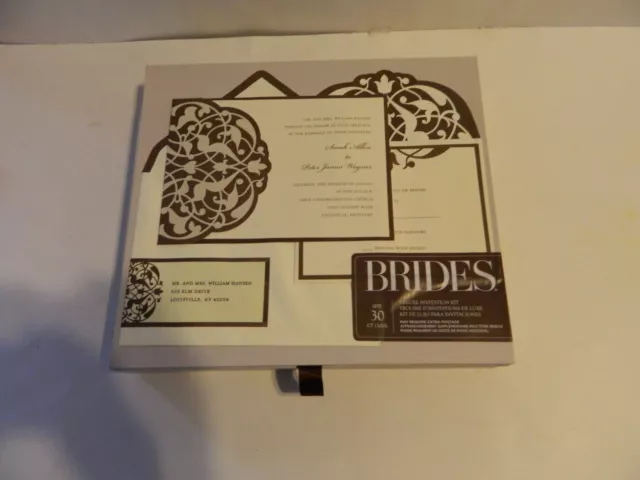 Brides Deluxe Invitation Kit Wedding Collection Do It Yourself Box of 30