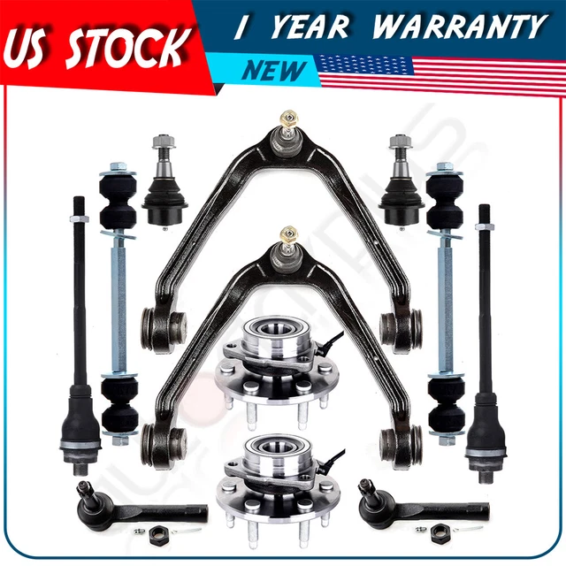 Front Upper Control Arms Sway Bars Wheel Hub Bearings For Chevrolet GMC Cadillac