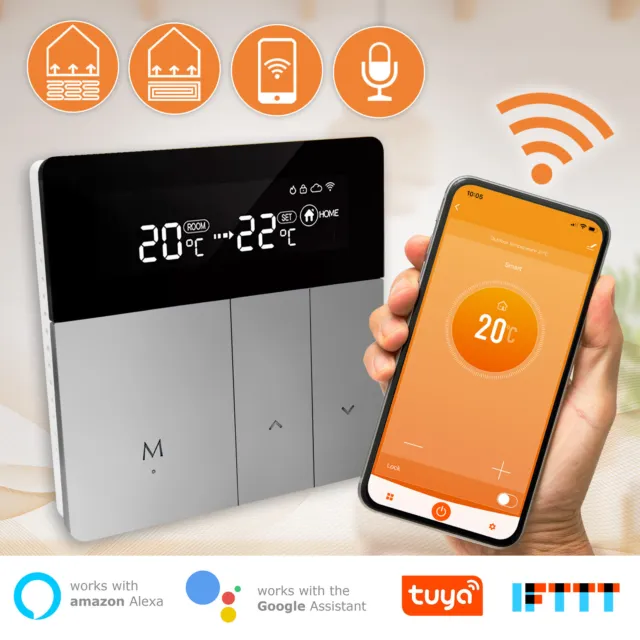 WiFi Smart Thermostat Raumthermostat Tuya App Heizungssteuerung Fußbodenheizung