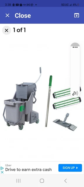 UNGER CK047 Table Cleaning Kit,16"L,Microfiber