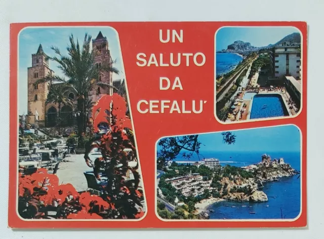 14060 Cartolina - Palermo - Cefalù - saluti