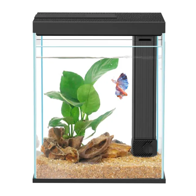 Betta Fish Tank, 2 Gallon Glass Aquarium Starter Kit, Small Fish Tank with Fi...