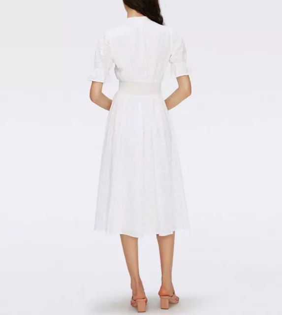 Diane von Furstenberg V-neck Midi Dress Short Sleeve Dress for Women 2